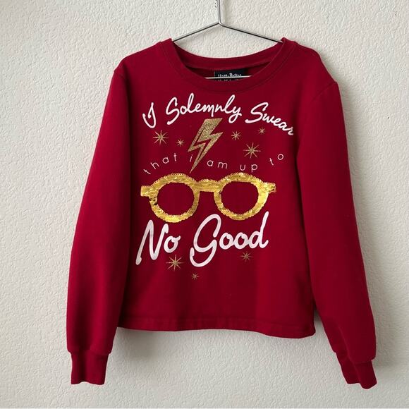 Harry Potter I Solemnly Swear That I Am Up To No Good sequin red sweatshirt - Picture 1 of 5